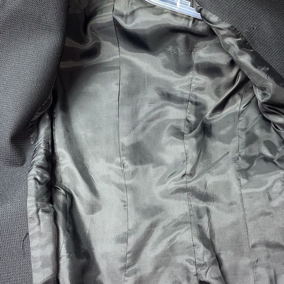 Ilie Wacs Vintage Black Suit Blazer Jacket Size 6 - Picture 7 of 8